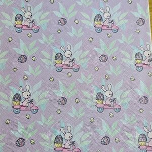 Purple Easter Bunny Faux Leather